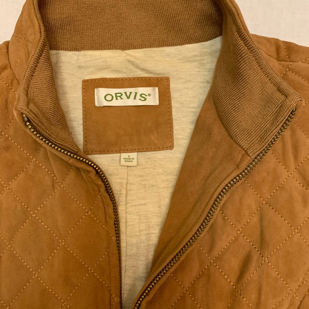 Beautiful fitted sued vest by Orvis